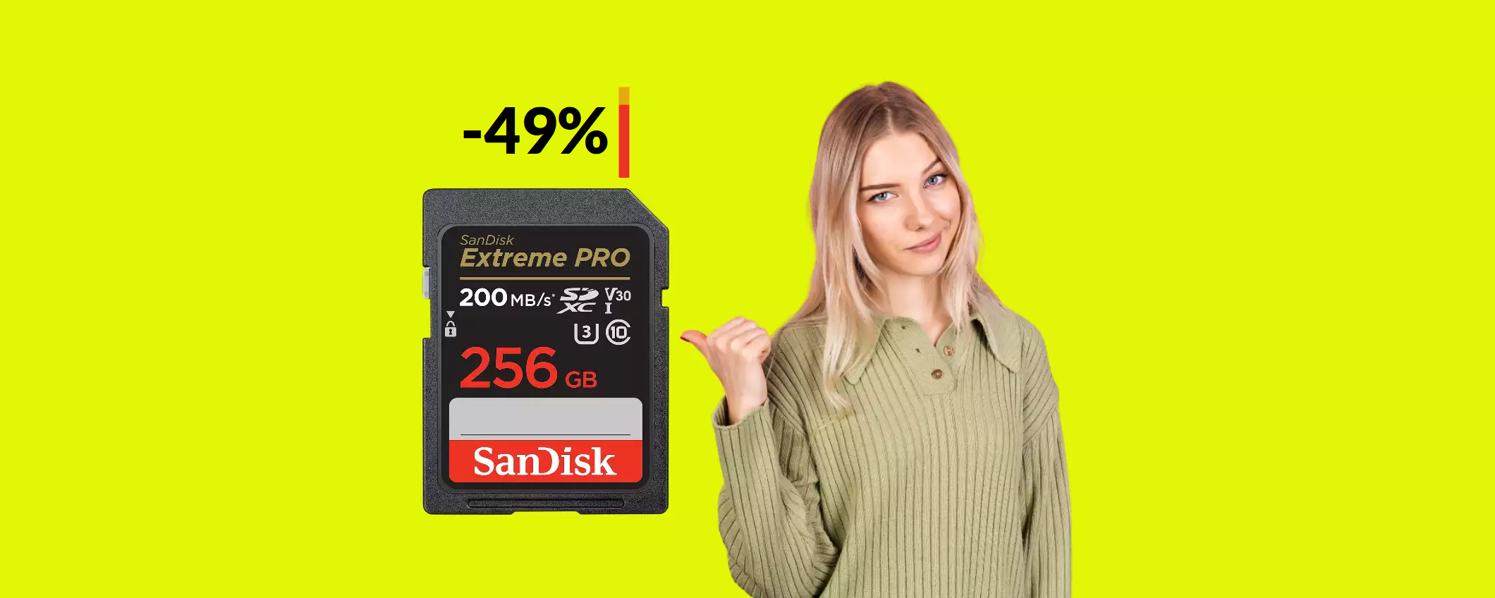 Scheda SD 256GB praticamente a METÀ prezzo: è il TOP a 60€