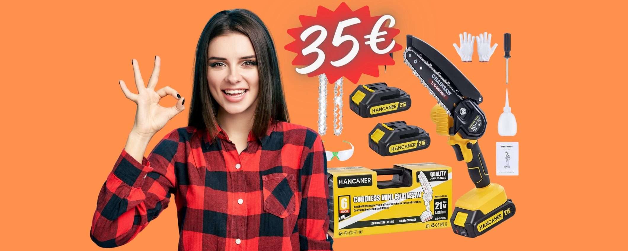 Mini motosega elettrica con DOPPIA BATTERIA e tanti accessori (35€) Mini motosega elettrica con DOPPIA BATTERIA e tanti accessori (35€)