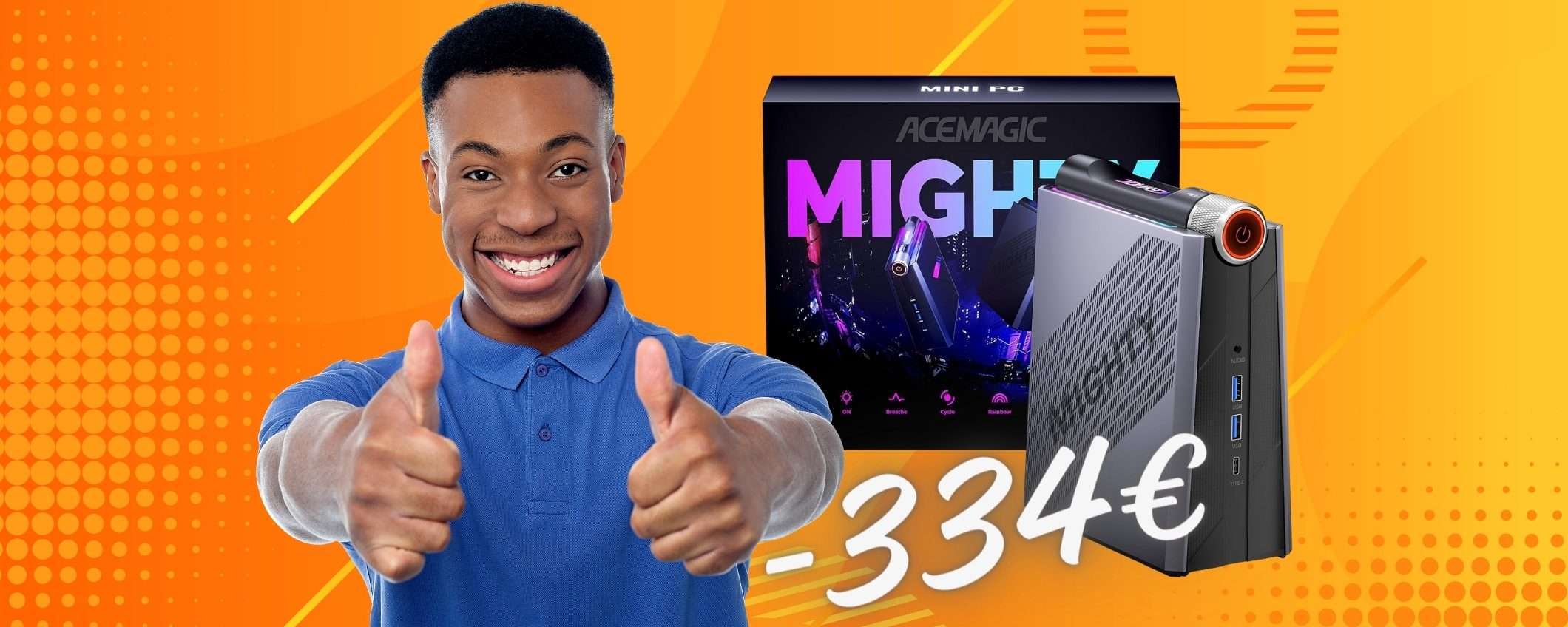Mini PC Gaming con Intel Core i9, 32GB di RAM e SSD da 512GB (-334€) Mini PC Gaming con Intel Core i9, 32GB di RAM e SSD da 512GB (-334€)
