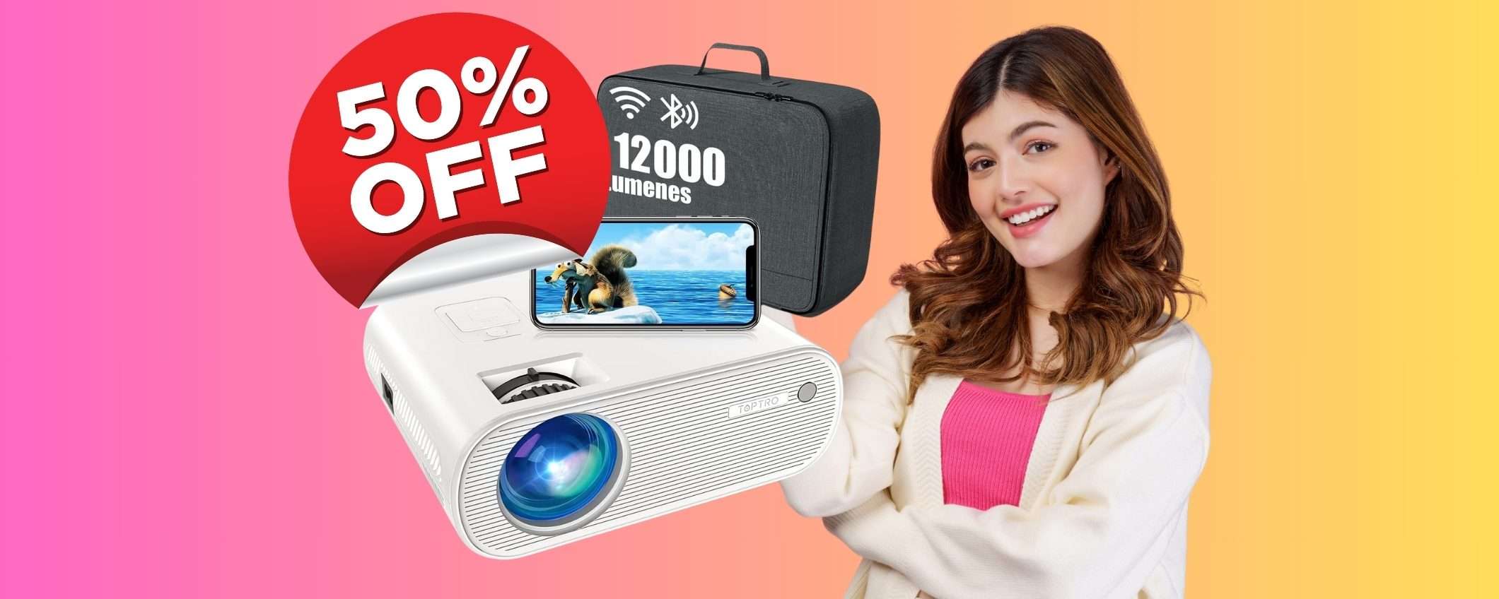Mini proiettore portatile che trasforma ogni parete in un CINEMA (-50%) Mini proiettore portatile che trasforma ogni parete in un CINEMA (-50%)