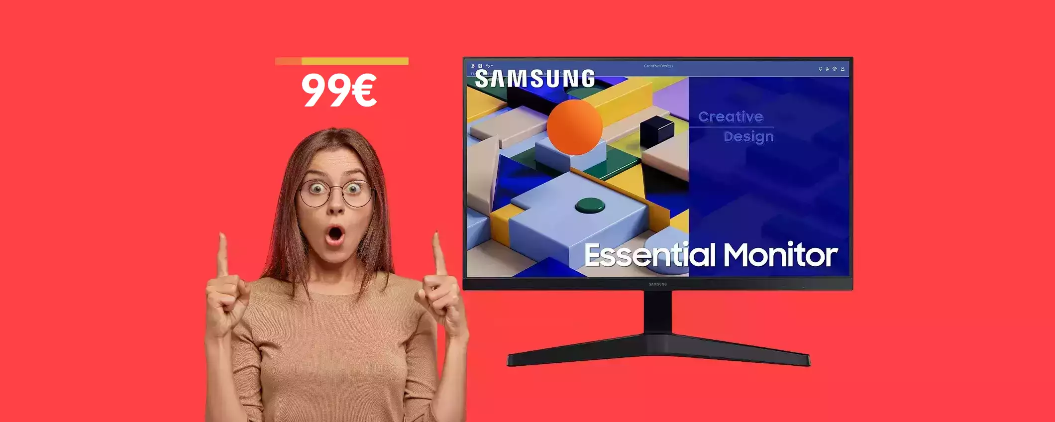 Sai che questo splendido monitor FullHD Samsung costa solo 99€?