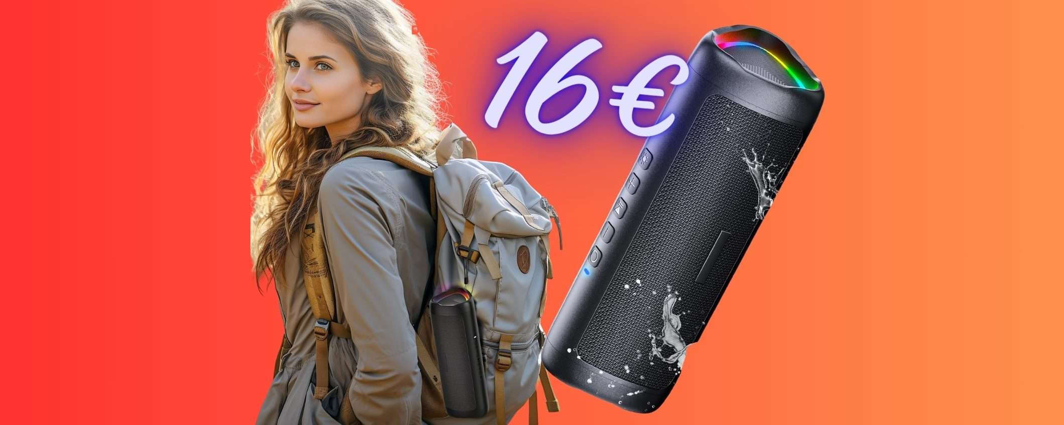 Musica a palla con questa cassa Bluetooth portatile a SOLI 16€ Musica a palla con questa cassa Bluetooth portatile a SOLI 16€