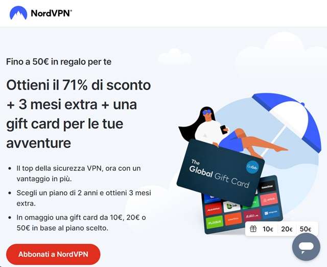 nordvpn 71 per cento di sconto