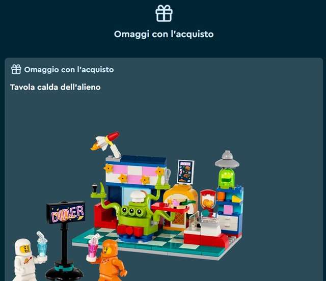 omaggi con acquisto lego
