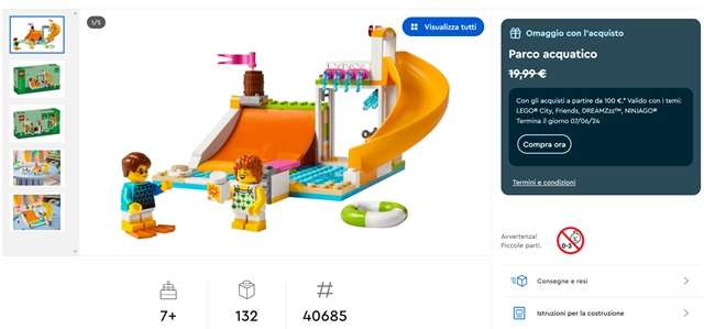 parco acquatico lego offerta