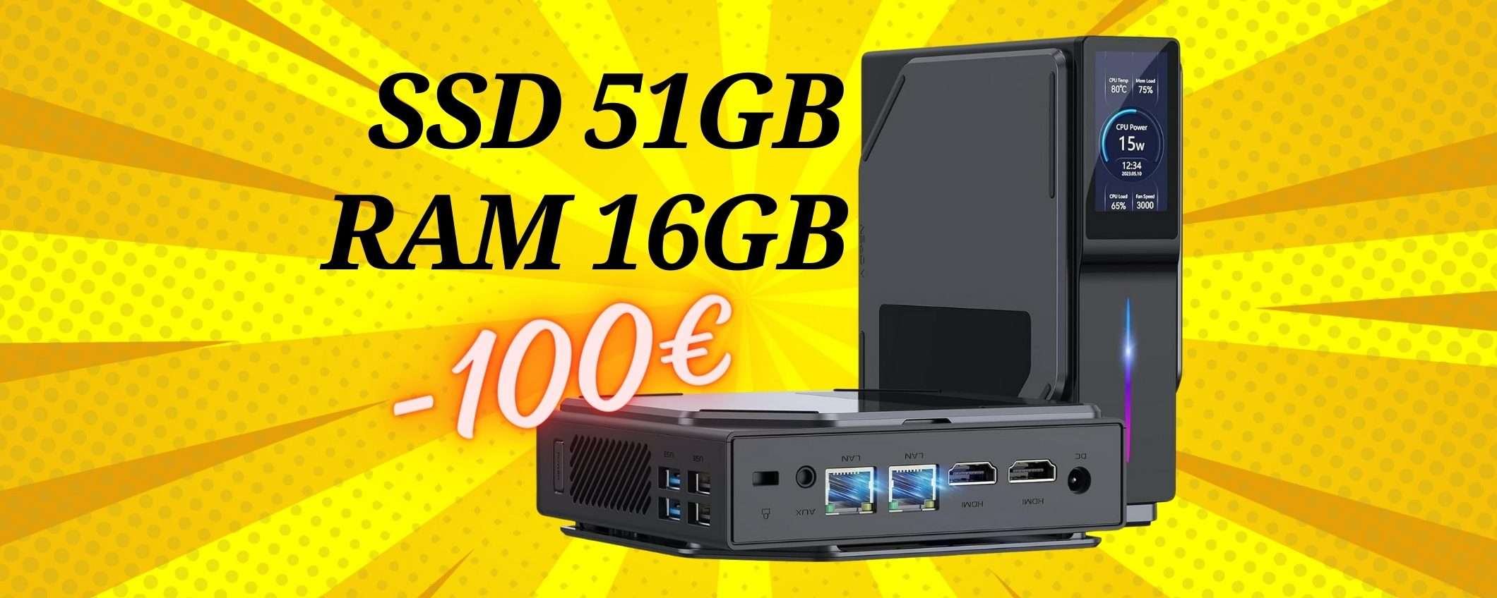 Piccolo computer POTENTE con mini display, 16GB/512GB (-100€) Piccolo computer POTENTE con mini display, 16GB/512GB (-100€)