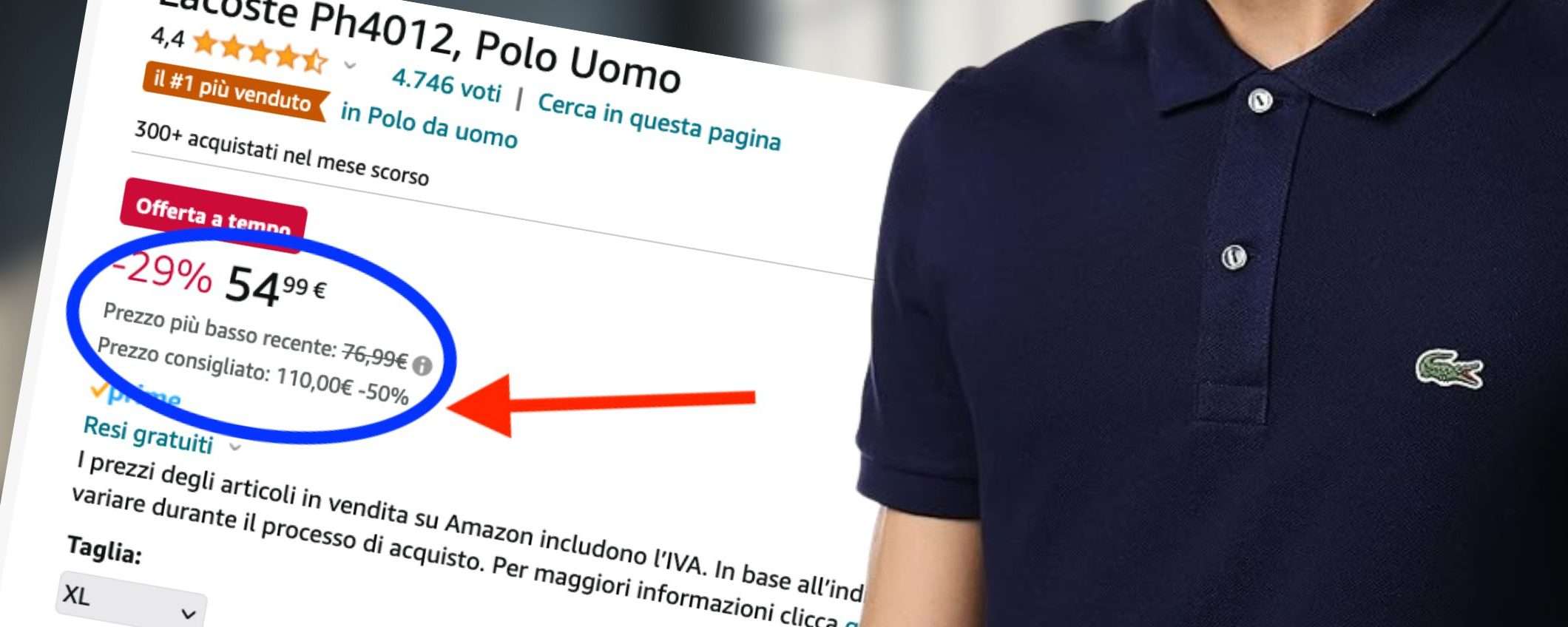 Polo Lacoste a 54,99€: è METÀ PREZZO su Amazon, promo BOMBA di primavera