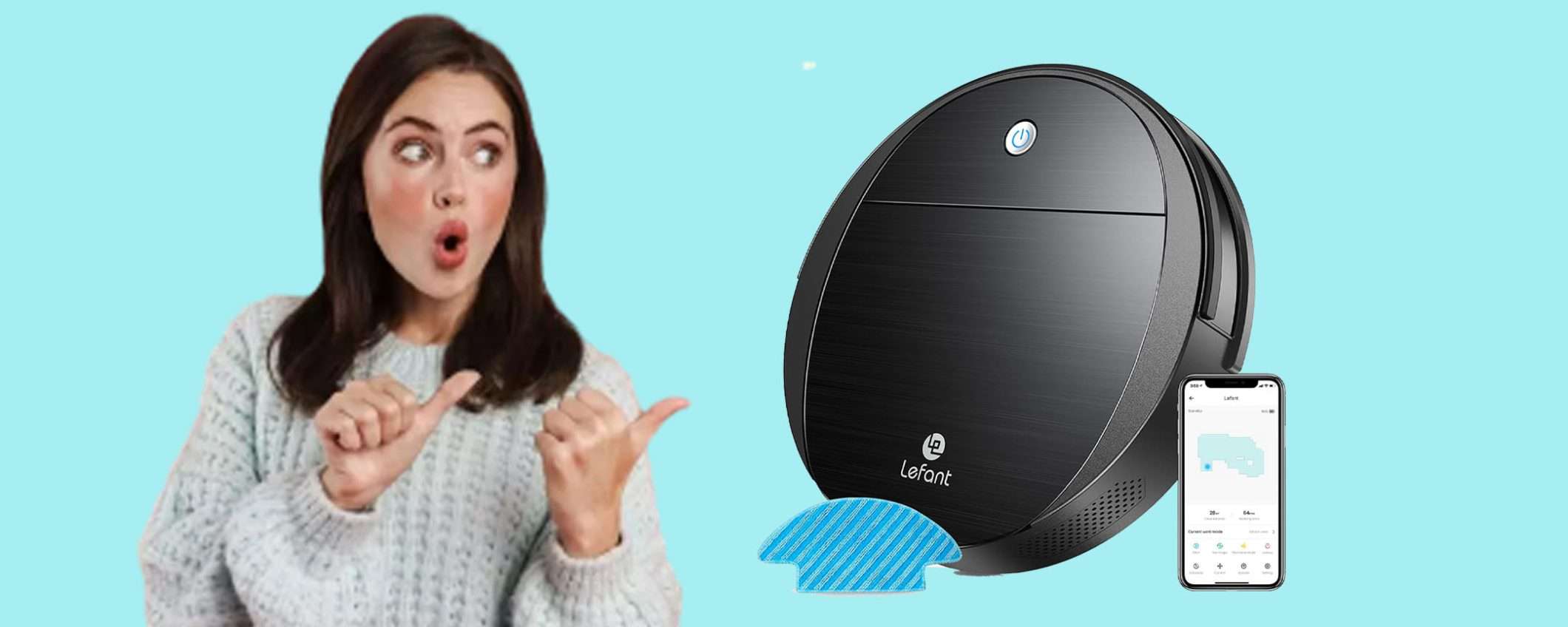 Potente robot aspira e lava LEFANT in sconto BOMBA su Amazon Potente robot aspira e lava LEFANT in sconto BOMBA su Amazon