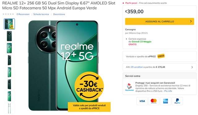 realme 12 plus 329 euro eprice