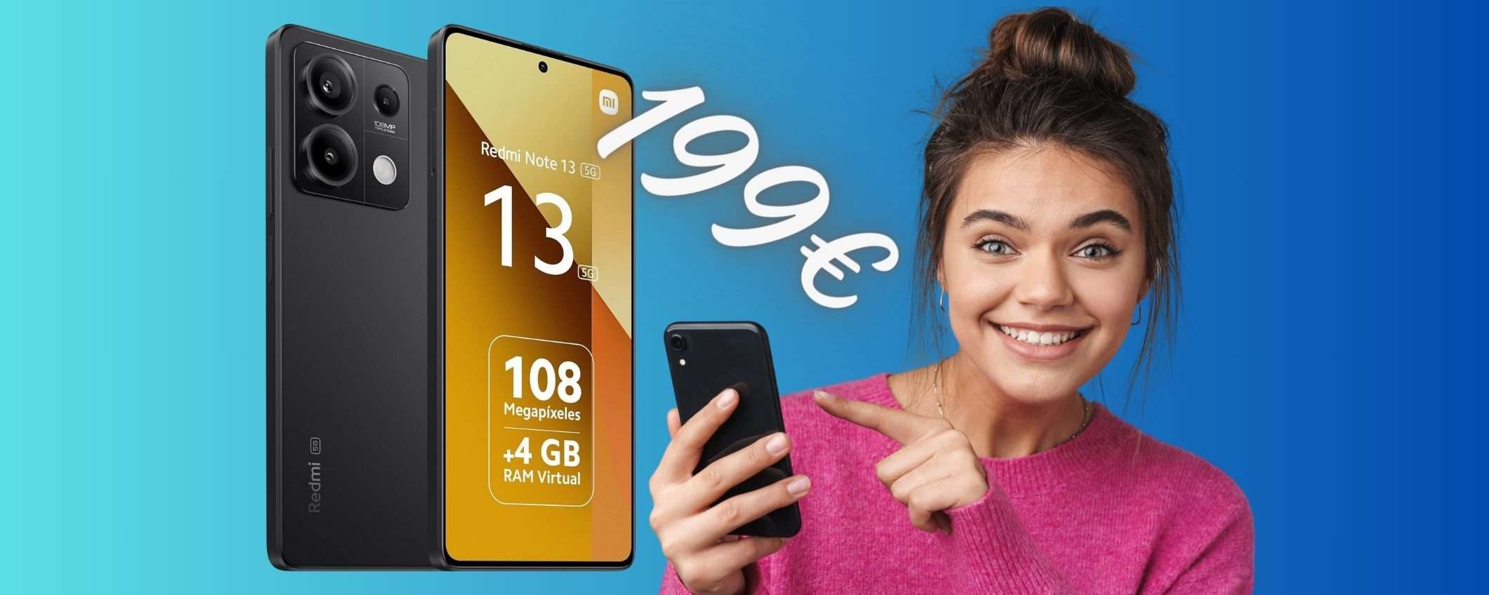 Redmi Note 13 5G da 256GB a PREZZO BOMBA su eBay, solo 199€ Redmi Note 13 5G da 256GB a PREZZO BOMBA su eBay, solo 199€