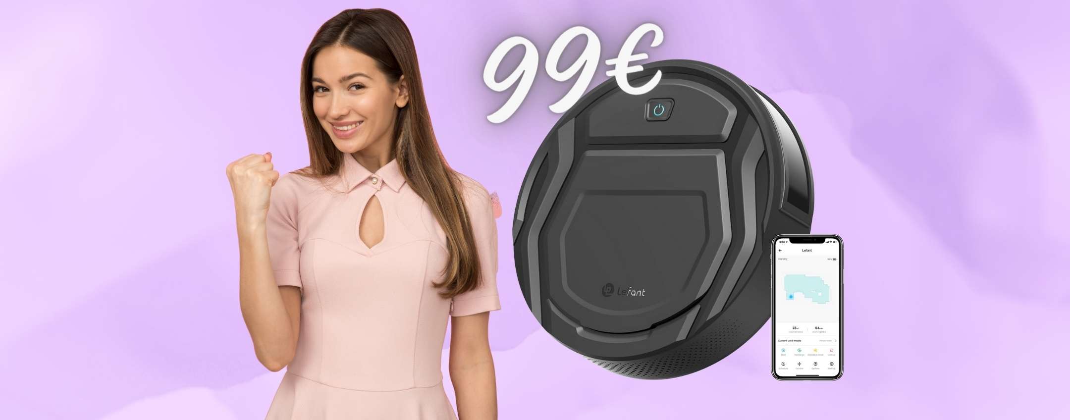 1800papà Robot Aspirapolvere Intelligente Multifun... – Grandado - Foto 6