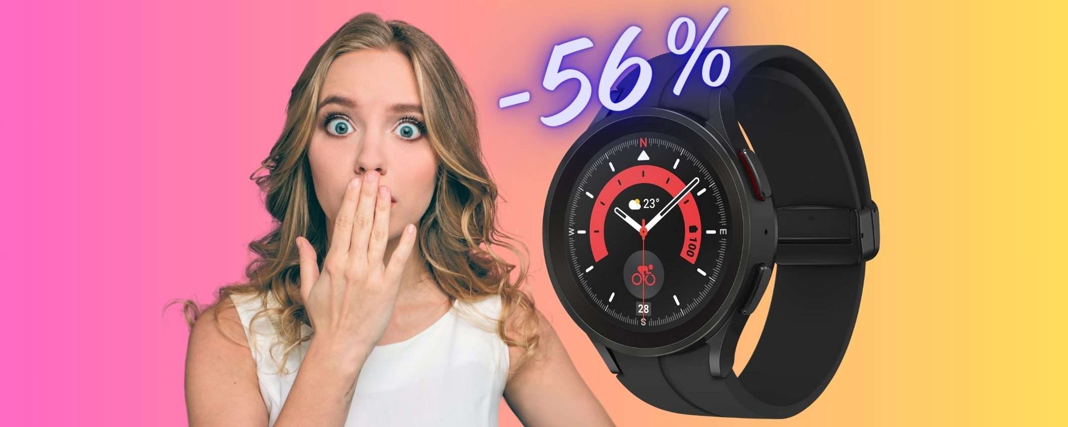 Samsung Galaxy Watch5 Pro in SCONOTO del 56% ADESSO su Amazon Samsung Galaxy Watch5 Pro in SCONOTO del 56% ADESSO su Amazon