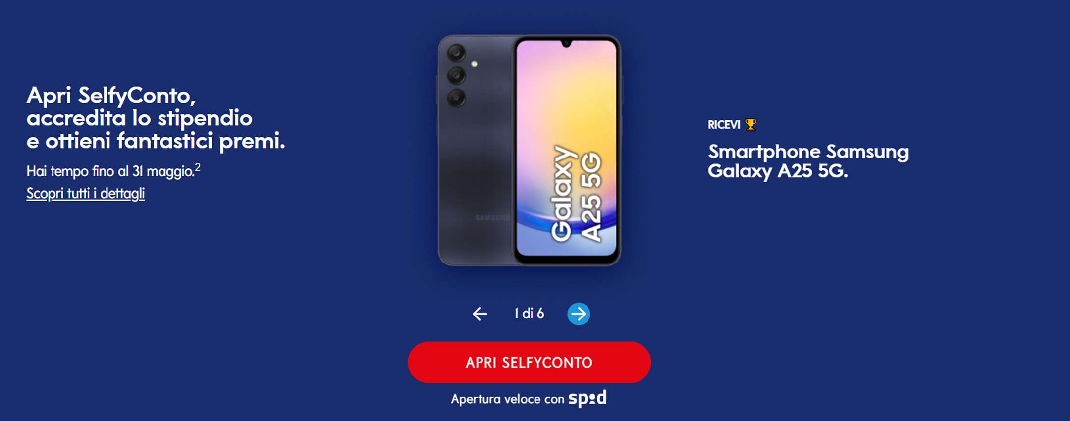 smartphone Samsung in omaggio
