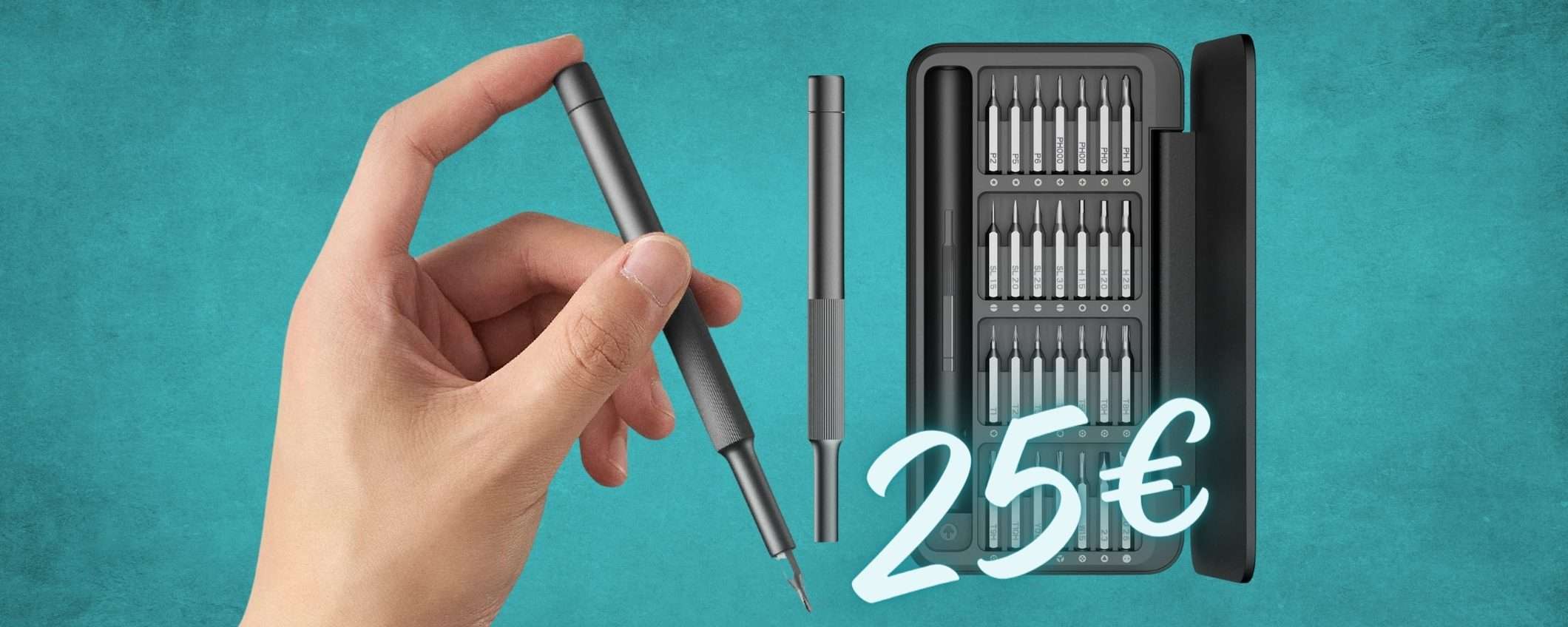 Set di cacciaviti di precisione: SUPER kit 28 in 1 a 25€ su Amazon Set di cacciaviti di precisione: SUPER kit 28 in 1 a 25€ su Amazon