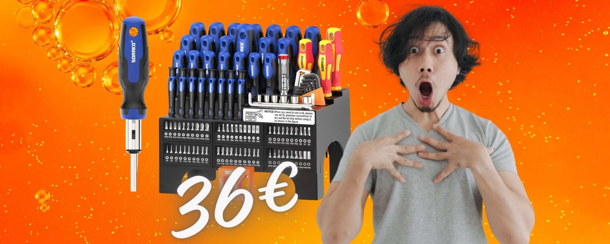 Set di cacciaviti professionali: 118 pezzi a PREZZO SHOCK, solo 36€ Set di cacciaviti professionali: 118 pezzi a PREZZO SHOCK, solo 36€
