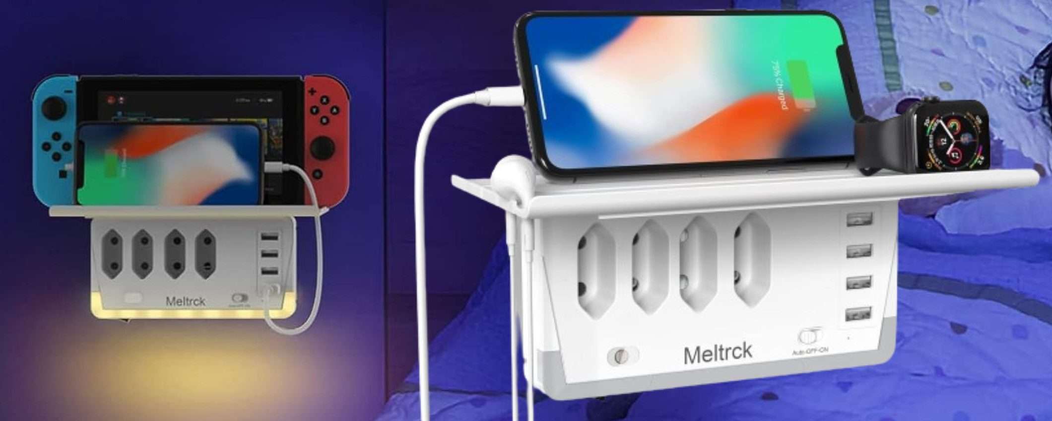 Sistema di ricarica 8 in 1 con mensola e luce a prezzo INCREDIBILE (10€) Sistema di ricarica 8 in 1 con mensola e luce a prezzo INCREDIBILE (10€)
