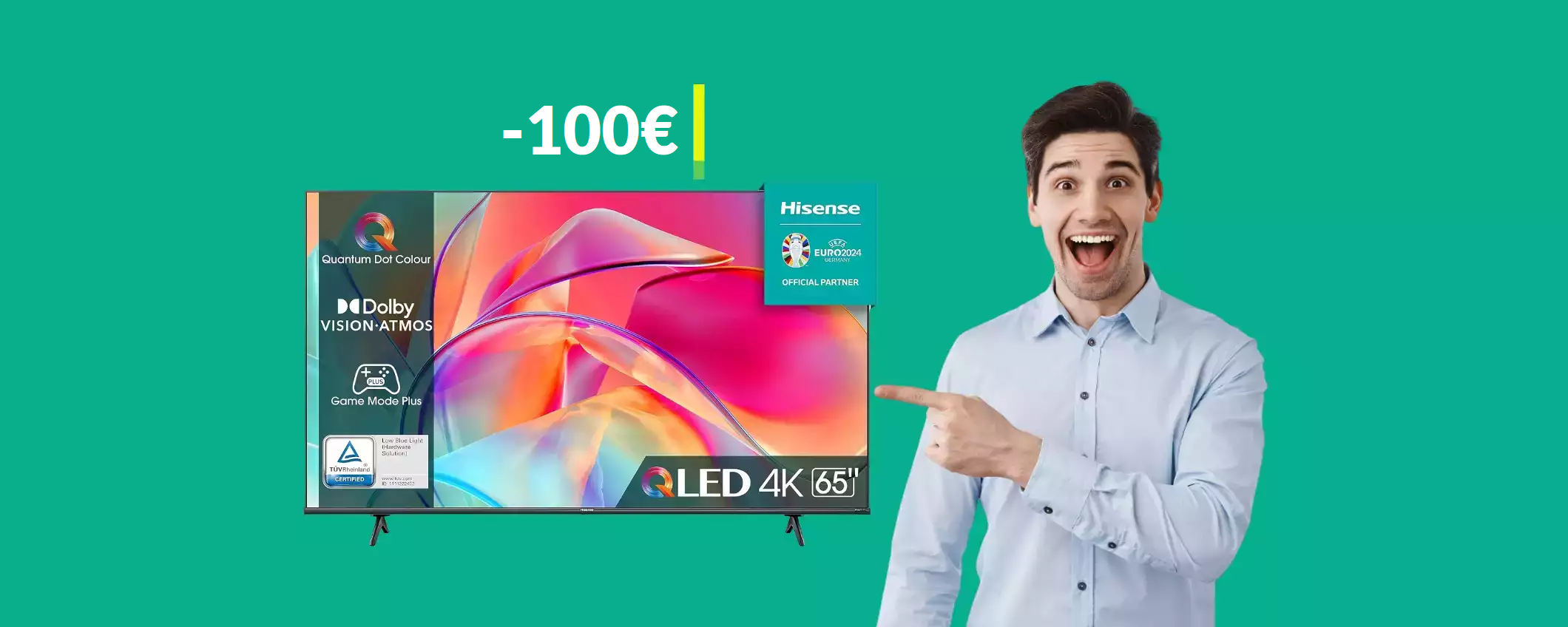 100€ di sconto per questa bellissima smart TV 4K Hisense da 65''