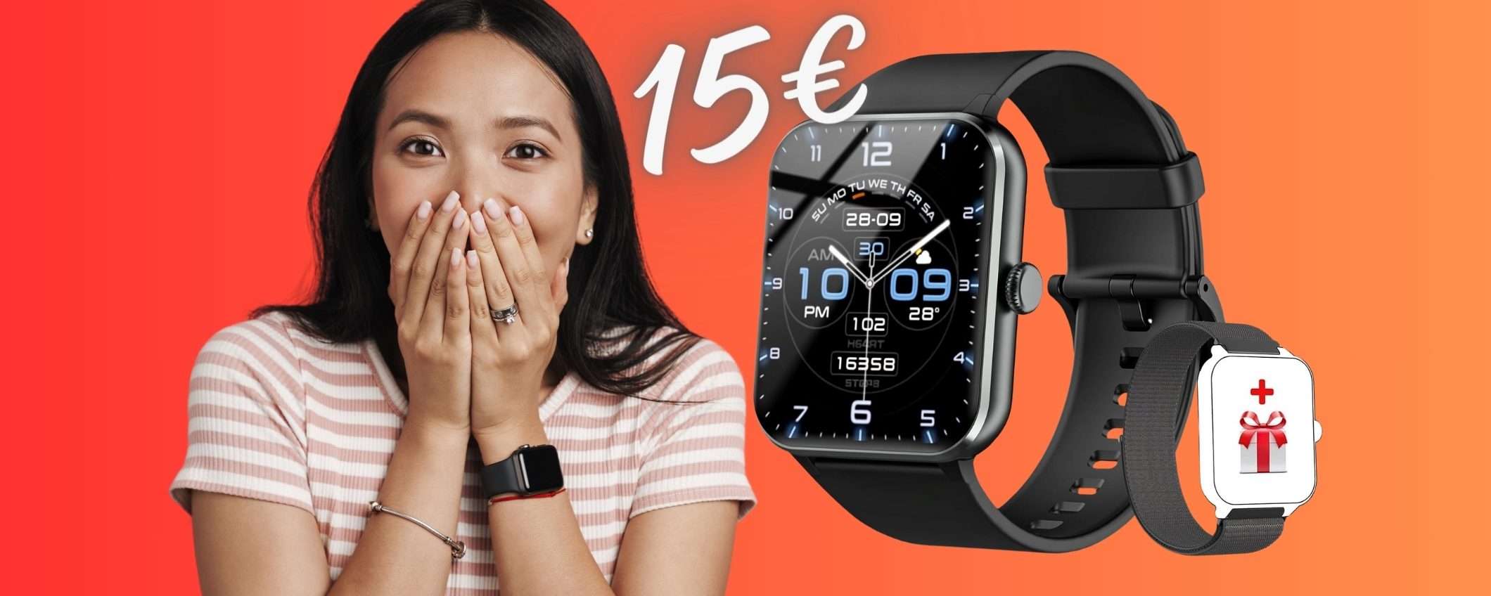 Smartwatch con 100 profili sport e microfono (quasi) REGALATO (15€) Smartwatch con 100 profili sport e microfono (quasi) REGALATO (15€)