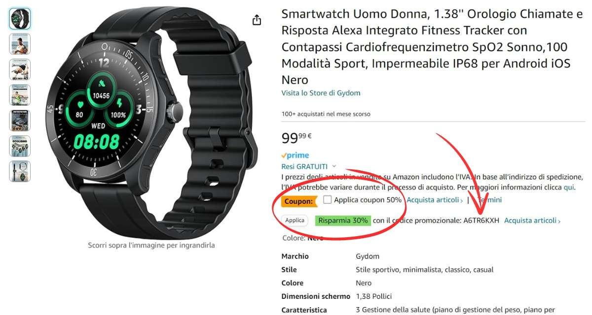 smartwatch-meno-20e-rispondi-chiamate-polso-amazon-sconto
