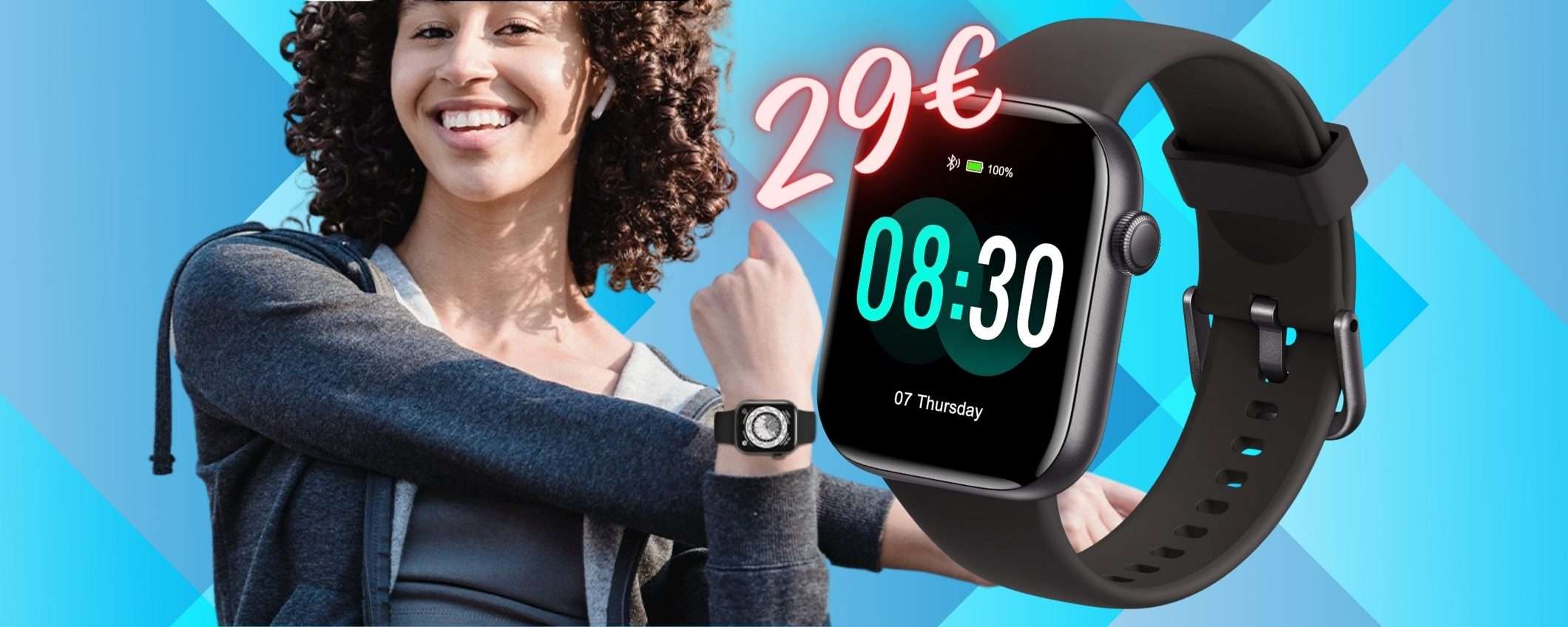 Smartwatch a SOLI 29€ che fa tutto, anche chiamate dal polso (Amazon) Smartwatch a SOLI 29€ che fa tutto, anche chiamate dal polso (Amazon)