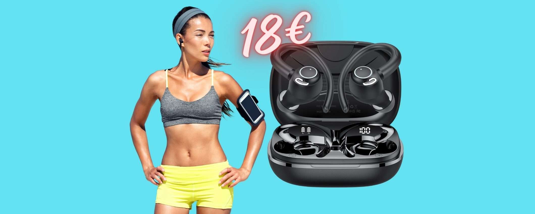 Solo 18€ per avere questi BELLISSIMI auricolari wireless per lo SPORT Solo 18€ per avere questi BELLISSIMI auricolari wireless per lo SPORT