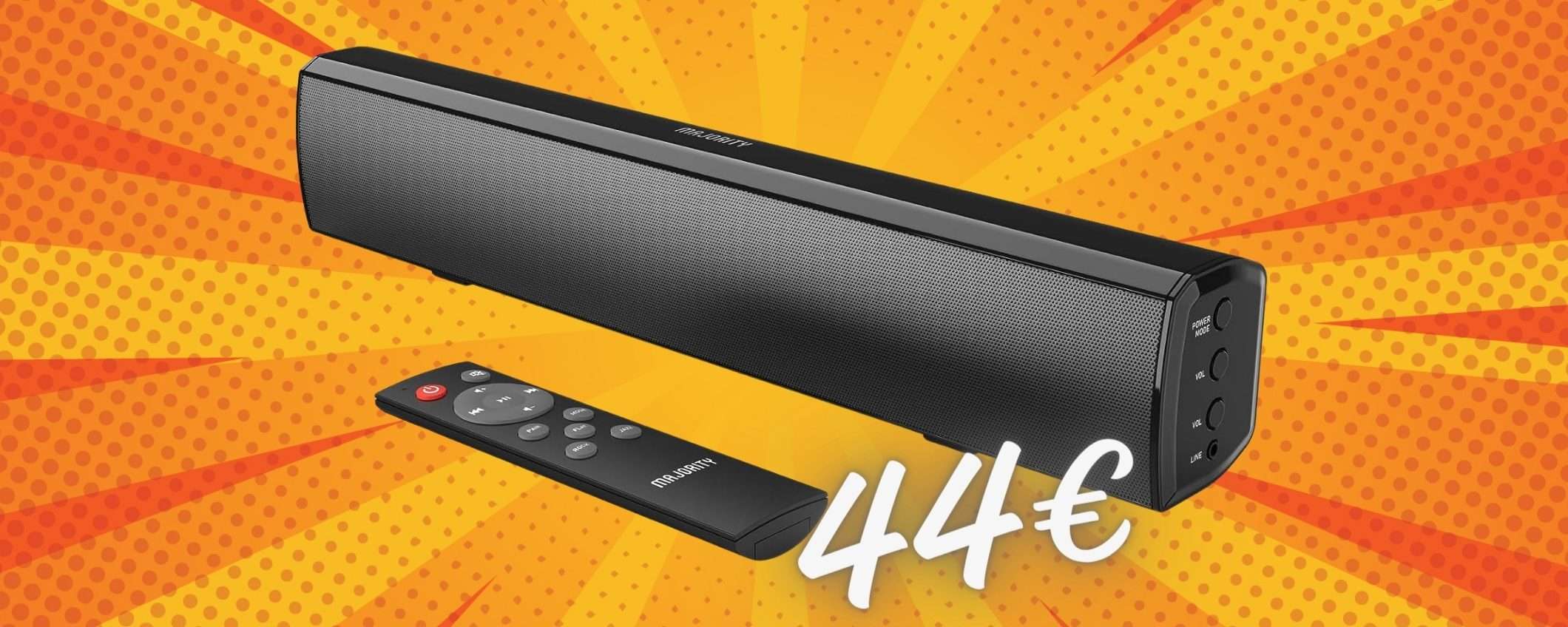 Soundbar Bluetooth super compatta da 30W oggi tua con APPENA 44€ Soundbar Bluetooth super compatta da 30W oggi tua con APPENA 44€