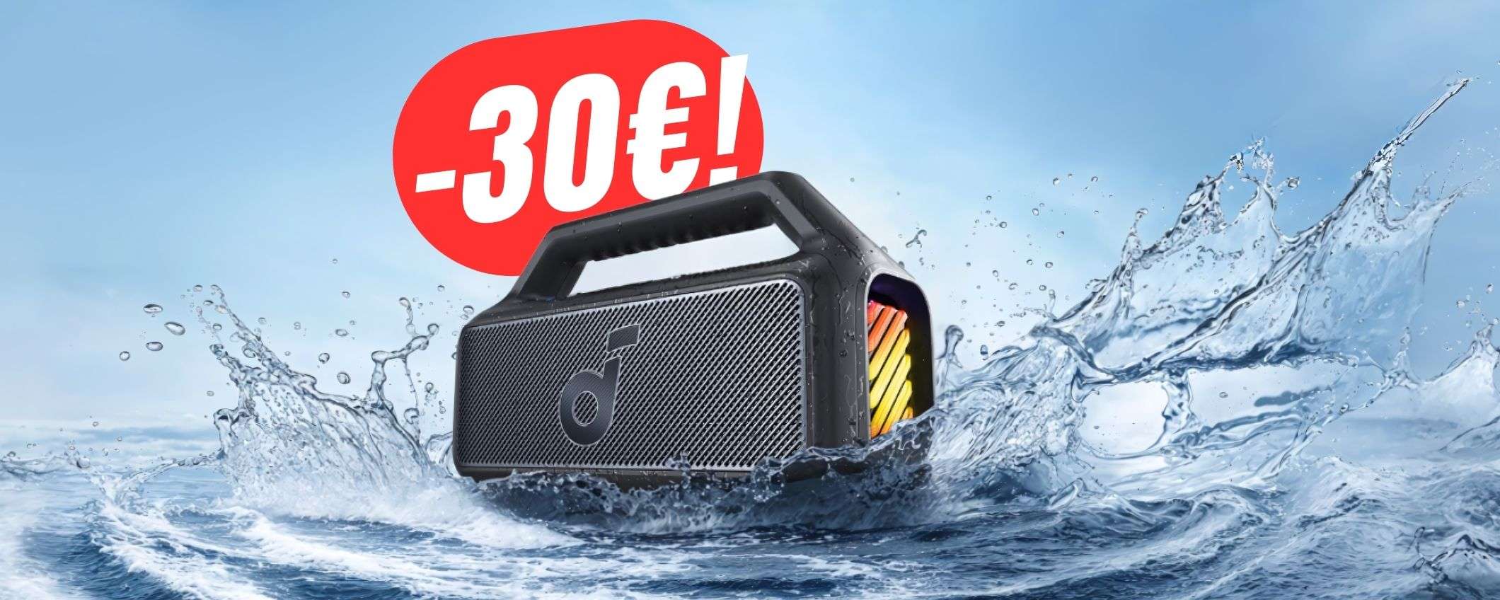 Questa CASSA Bluetooth da 80W è in grado di galleggiare e costa pochissimo col COUPON!