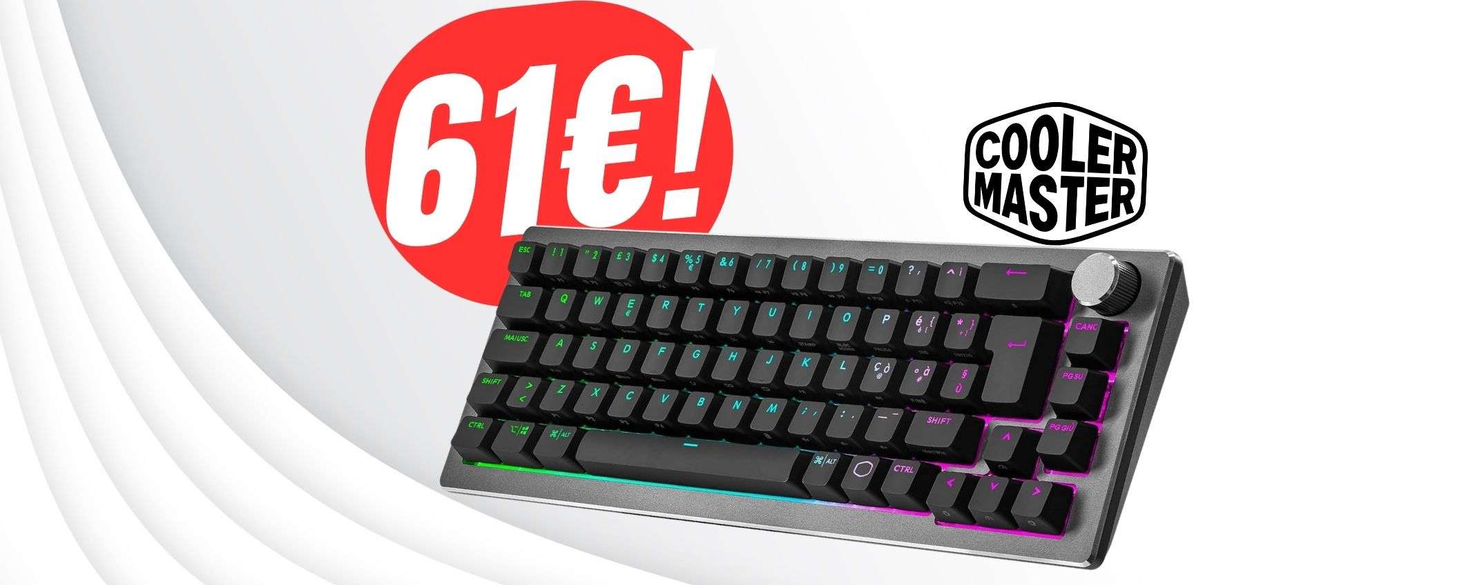 Compatta, meccanica e super-veloce: la tastiera di Cooler Master a 61€ è perfetta! Compatta, meccanica e super-veloce: la tastiera di Cooler Master a 61€ è perfetta!