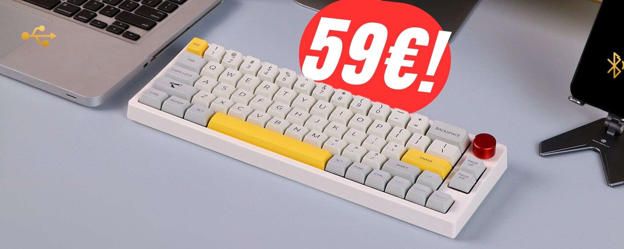 Questa TASTIERA meccanica (SENZA FILI) ha tutto e costa 59€ su Amazon! Questa TASTIERA meccanica (SENZA FILI) ha tutto e costa 59€ su Amazon!