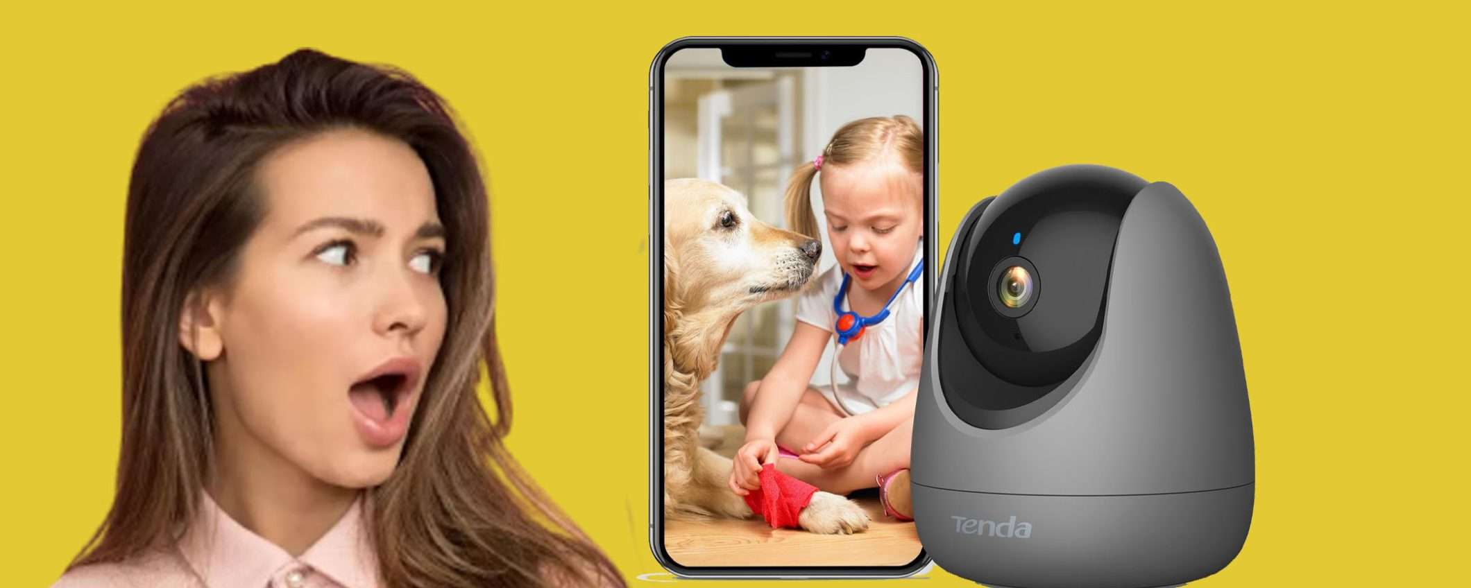 Telecamera WiFi da interno: offerta a tempo IMPERDIBILE, tua a 19,99€ Telecamera WiFi da interno: offerta a tempo IMPERDIBILE, tua a 19,99€