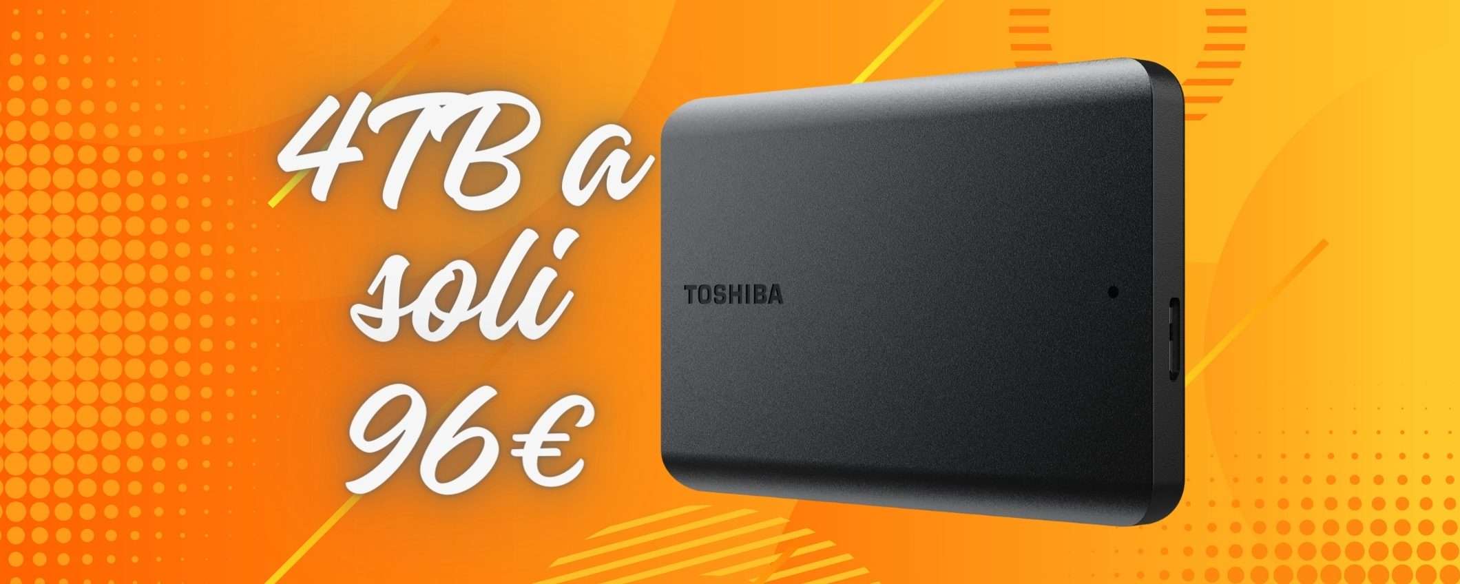 Toshiba CANVIO BASICS da 4TB in SCONTO al 40%, super OCCASSIONE Toshiba CANVIO BASICS da 4TB in SCONTO al 40%, super OCCASSIONE