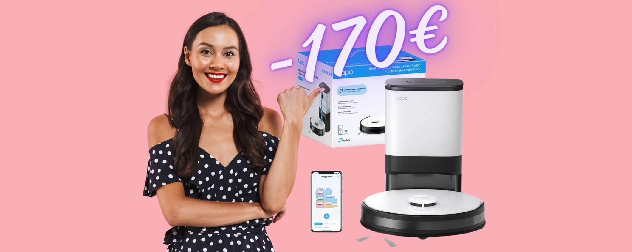 TP-link Tapo RV30 Plus: robot aspira e lava i pavimenti a 170€ in MENO TP-link Tapo RV30 Plus: robot aspira e lava i pavimenti a 170€ in MENO