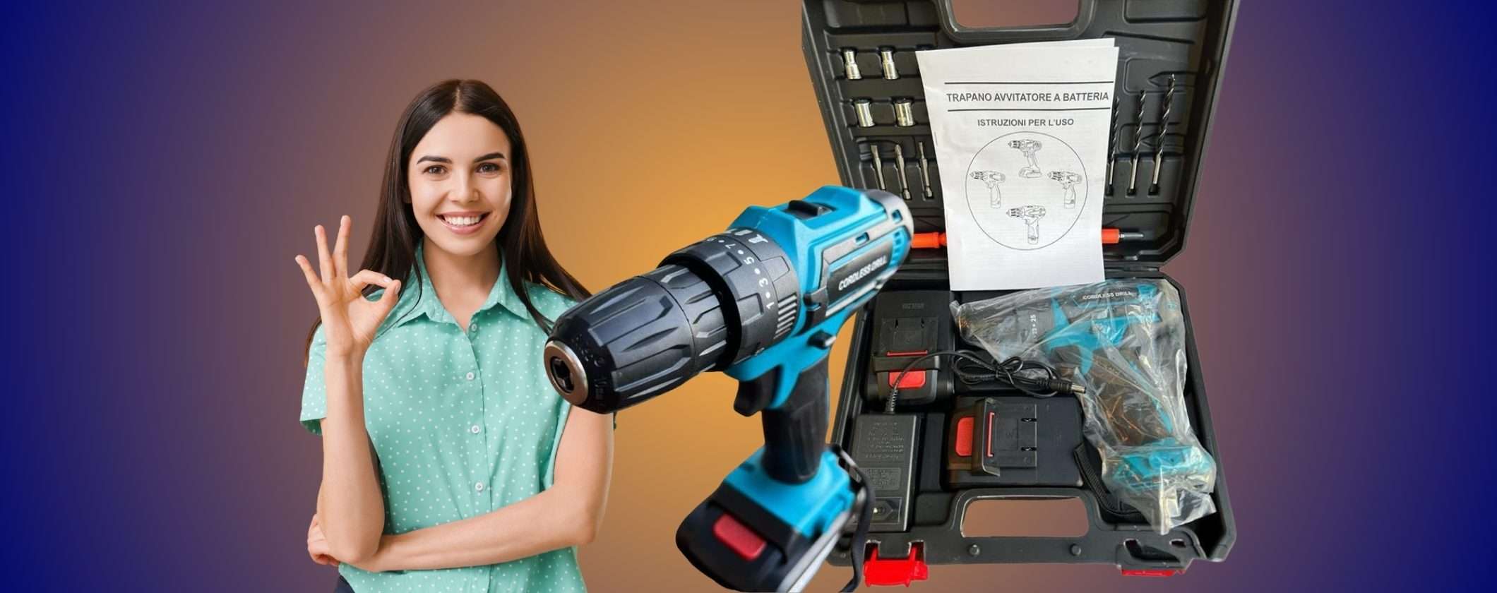 Trapano Avvitatore con kit valigetta a 33€ su eBay Trapano Avvitatore con kit valigetta a 33€ su eBay