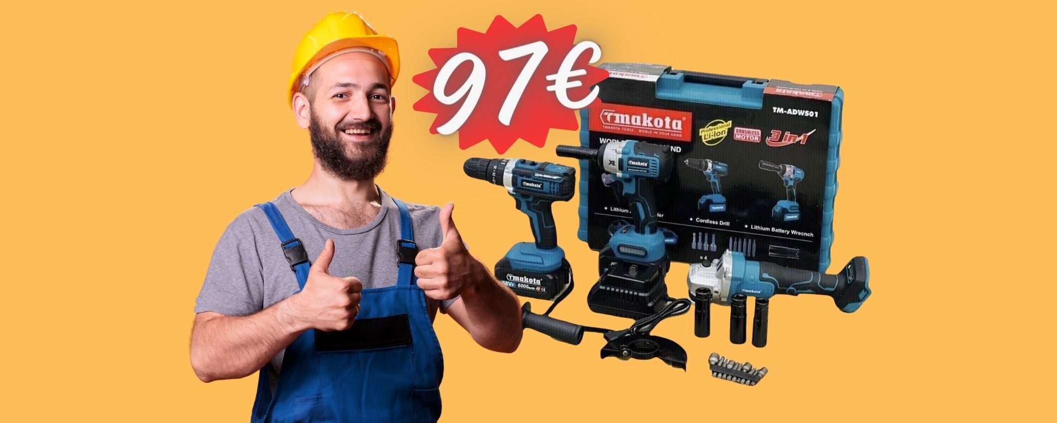 Trapano a percussione, avvitatore a impulso e smerigliatrice a SOLI 97€ Trapano a percussione, avvitatore a impulso e smerigliatrice a SOLI 97€