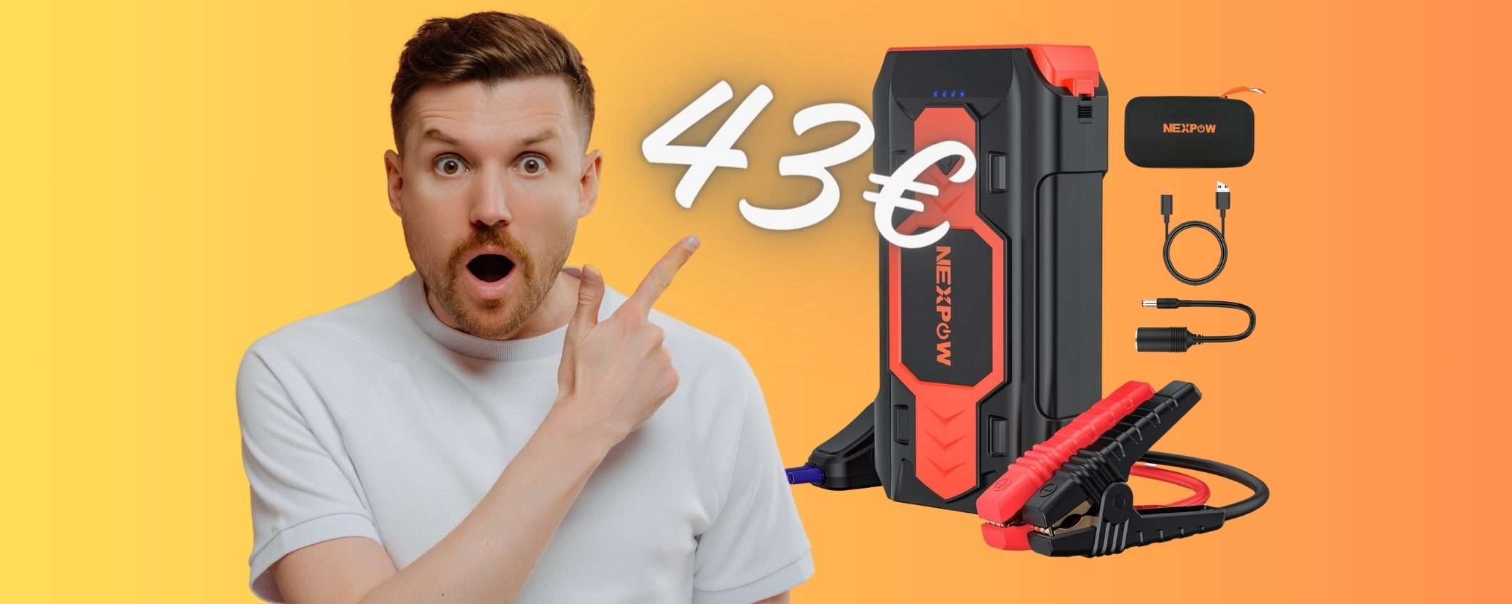 Viaggia sereno con questo avviatore di emergenza per auto a soli 43€ Viaggia sereno con questo avviatore di emergenza per auto a soli 43€