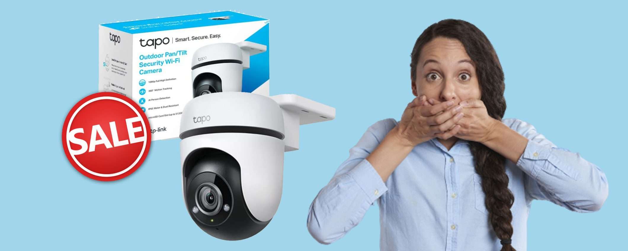 Videocamera da esterno Wi-Fi Tapo C500: sconto WOW del 24% Videocamera da esterno Wi-Fi Tapo C500: sconto WOW del 24%