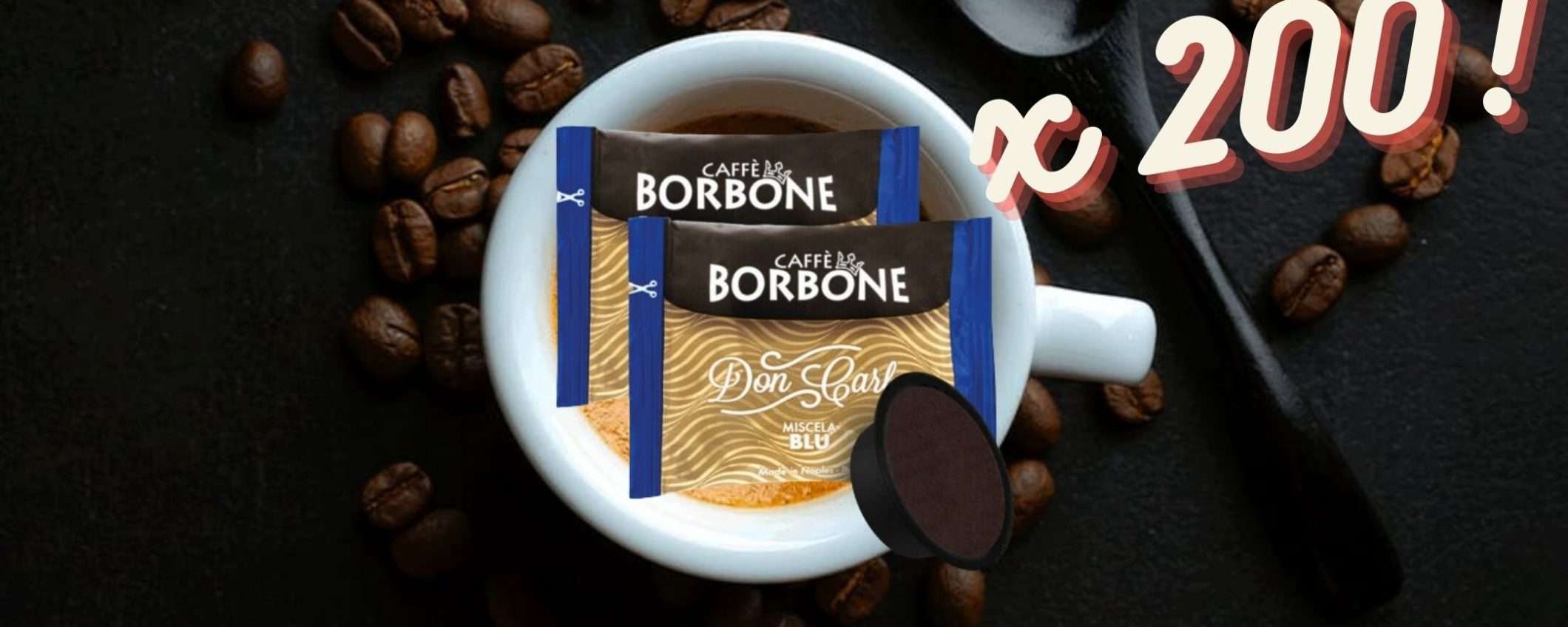 Caffè Borbone miscela Blu: 200 capsule a un prezzo da URLO! Caffè Borbone miscela Blu: 200 capsule a un prezzo da URLO!