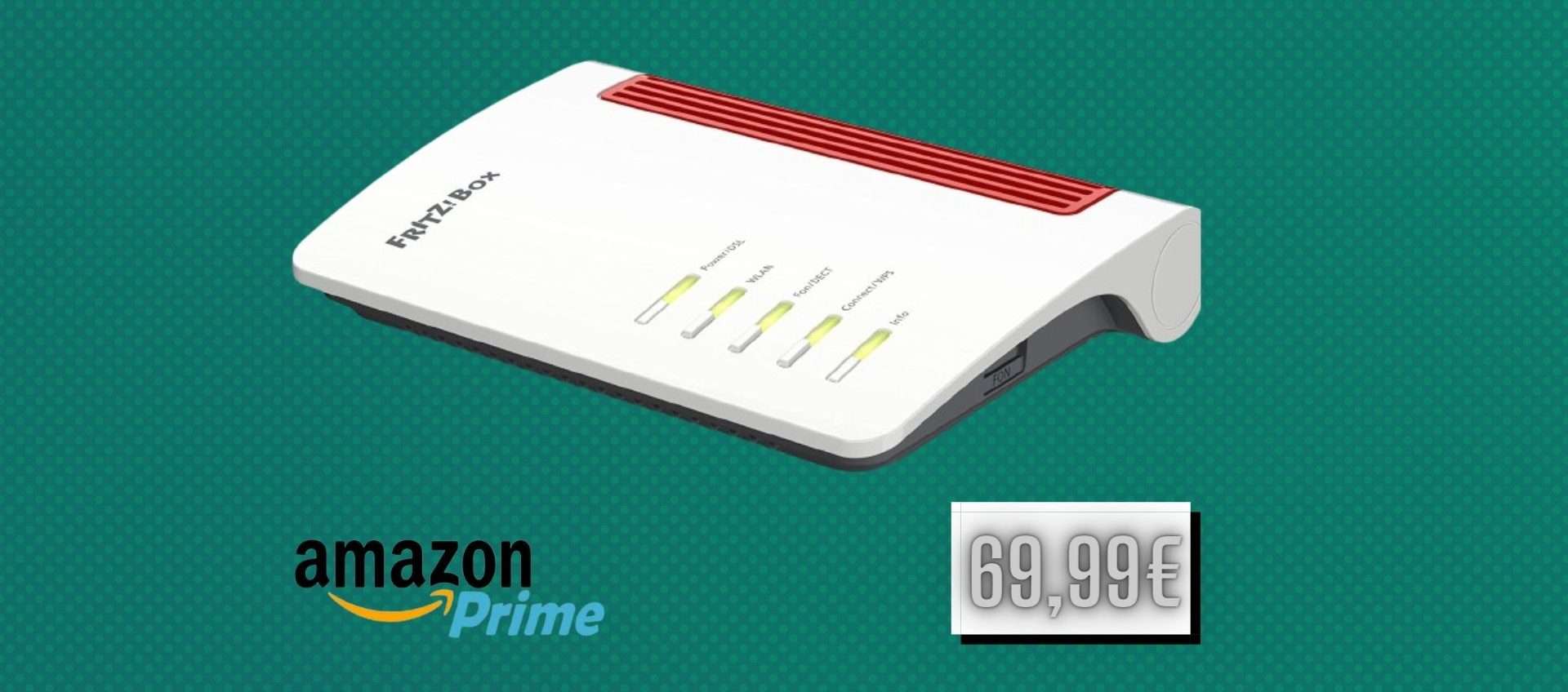 AVM FRITZ!Box 7510, sconto imperdibile del 42%: WiFi 6, Mesh e internet fino a 300Mbps AVM FRITZ!Box 7510, sconto imperdibile del 42%: WiFi 6, Mesh e internet fino a 300Mbps