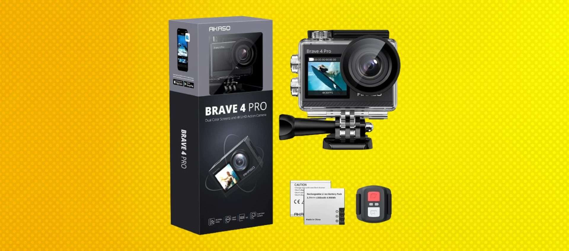 Action Cam in offerta a solo 101€: la Akaso Brave 4 Pro sbaraglia tutti con un prezzaccio Action Cam in offerta a solo 101€: la Akaso Brave 4 Pro sbaraglia tutti con un prezzaccio