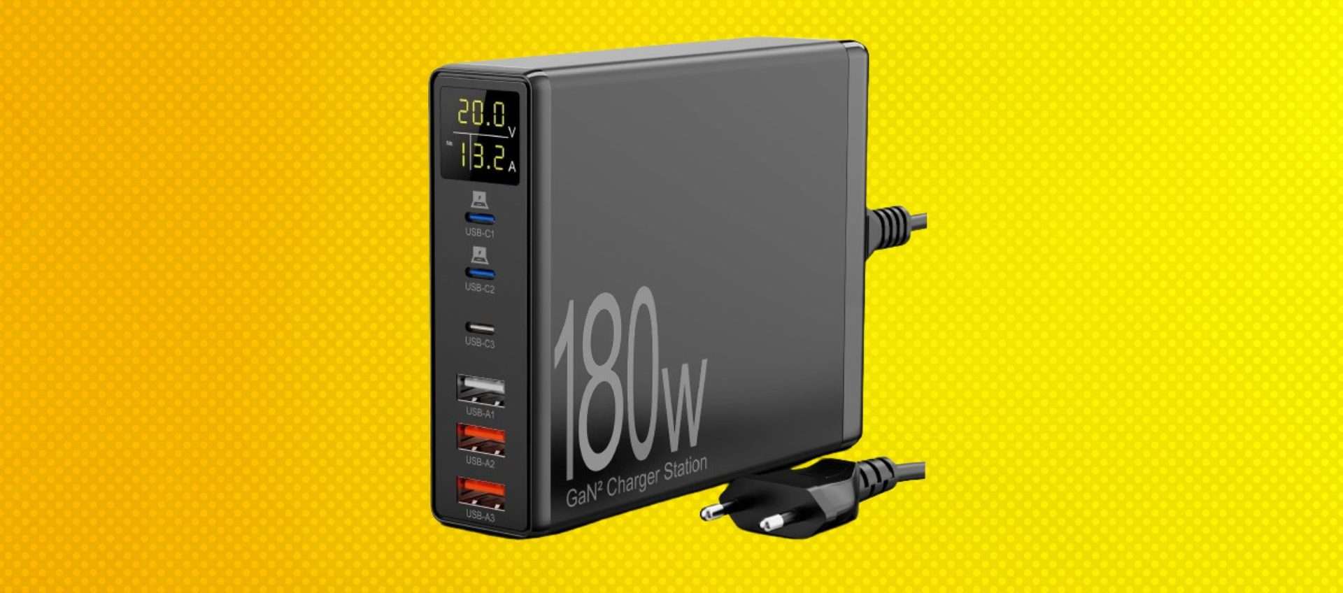 Un caricatore per domarli tutti: 6 porte, mini display e potenza fino a 65W (solo 29,99€) Un caricatore per domarli tutti: 6 porte, mini display e potenza fino a 65W (solo 29,99€)