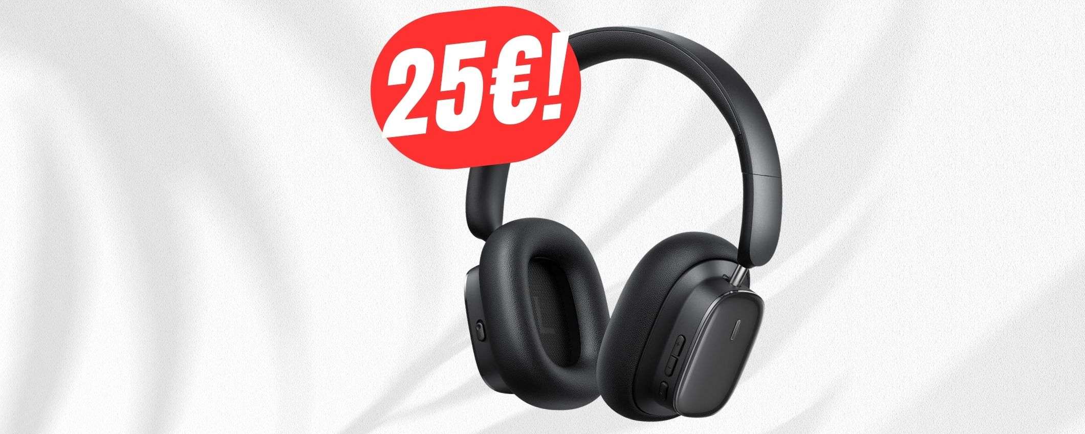 Sconto folle su Amazon: CUFFIE WIRELESS con cancellazione del rumore a 25€! Sconto folle su Amazon: CUFFIE WIRELESS con cancellazione del rumore a 25€!