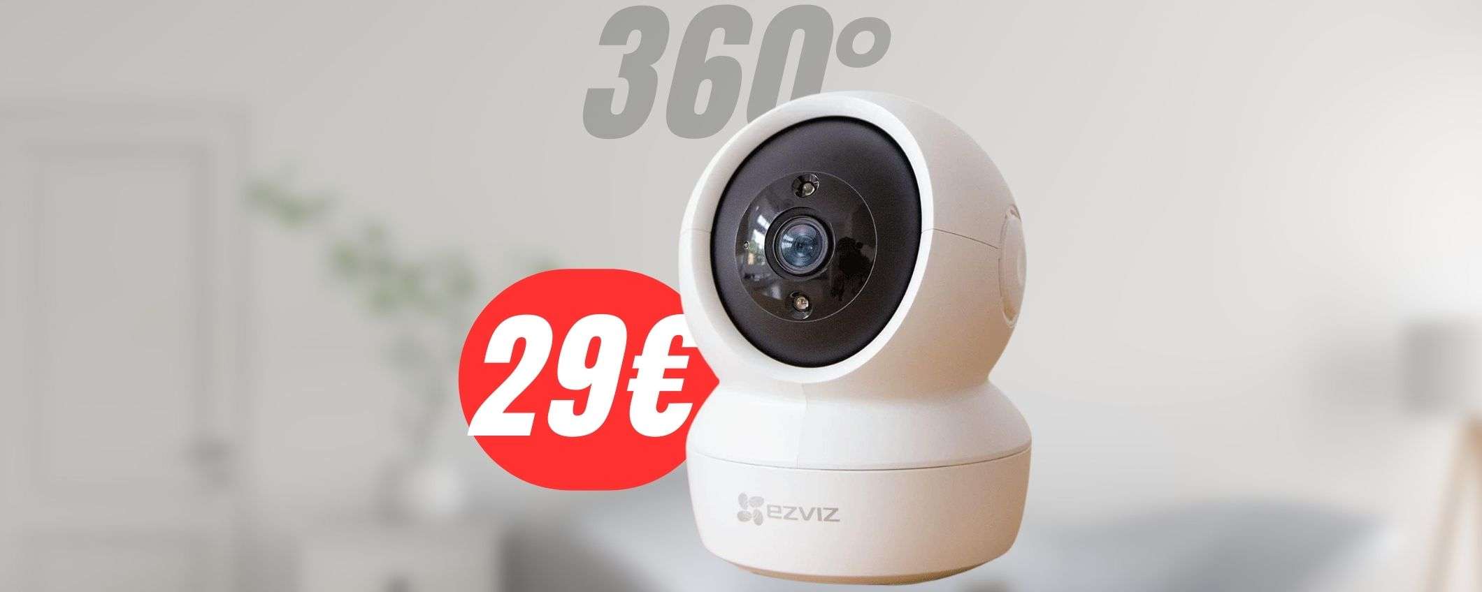 Controlla la tua casa a 360° con la telecamera in OFFERTA a 29€! Controlla la tua casa a 360° con la telecamera in OFFERTA a 29€!