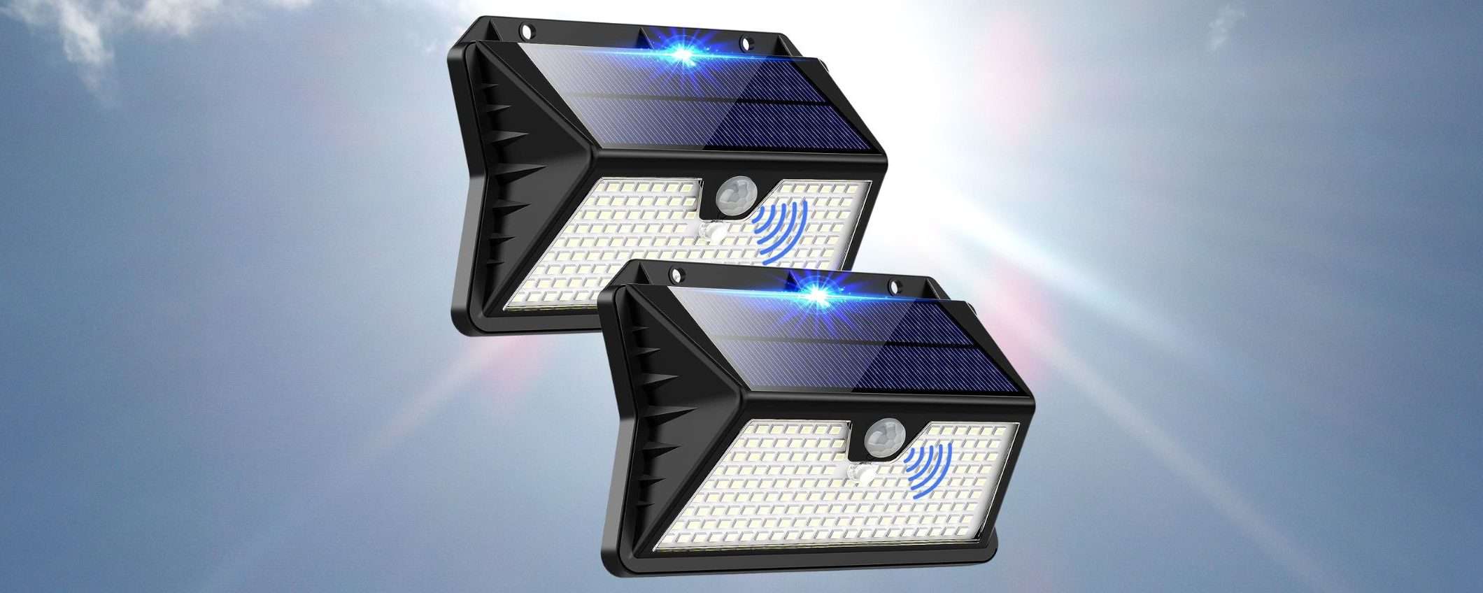 Luci solari LED da esterno: 2 faretti a 16,99€ in doppio sconto Amazon Luci solari LED da esterno: 2 faretti a 16,99€ in doppio sconto Amazon