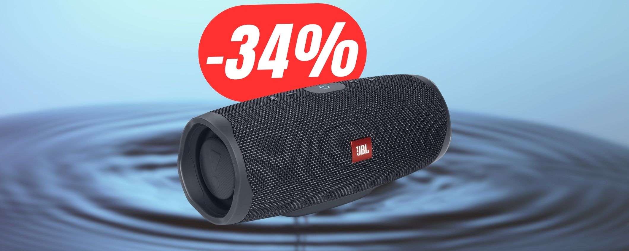 Potentissima e impermeabile: paga la cassa JBL ben 54€ in MENO! Potentissima e impermeabile: paga la cassa JBL ben 54€ in MENO!