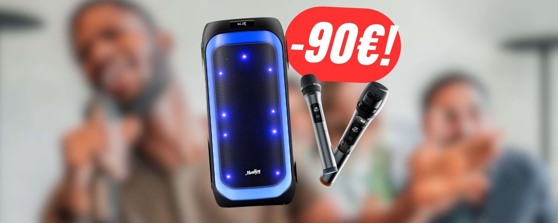 Risparmia -90€ sul KARAOKE portatile e fai festa ovunque! Risparmia -90€ sul KARAOKE portatile e fai festa ovunque!