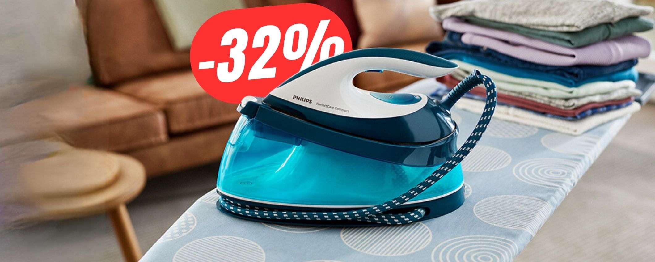 MINIMO STORICO per il ferro da stiro a vapore Philips! (-32%) MINIMO STORICO per il ferro da stiro a vapore Philips! (-32%)
