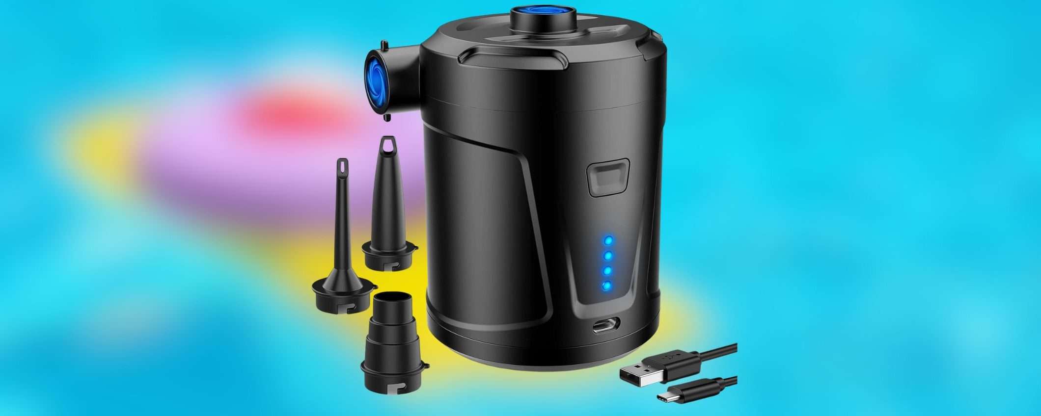 Pompa elettrica UNIVERSALE per materassini e piscine gonfiabili: scontone doppio Amazon Pompa elettrica UNIVERSALE per materassini e piscine gonfiabili: scontone doppio Amazon