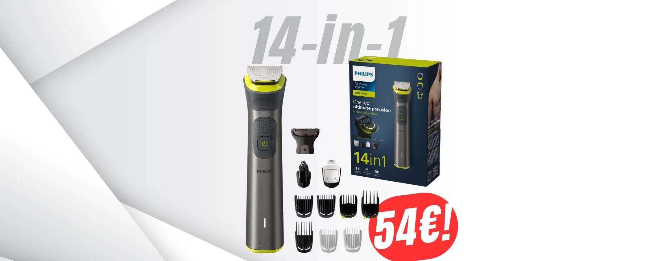 14-in-1: il rasoio Philips ti offre un'esperienza completa (al -21% in MENO) 14-in-1: il rasoio Philips ti offre un'esperienza completa (al -21% in MENO)