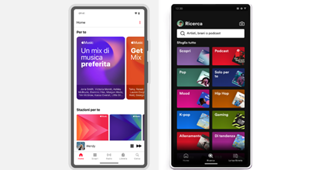 Apple Music Vs Spotify: l’interfaccia utente