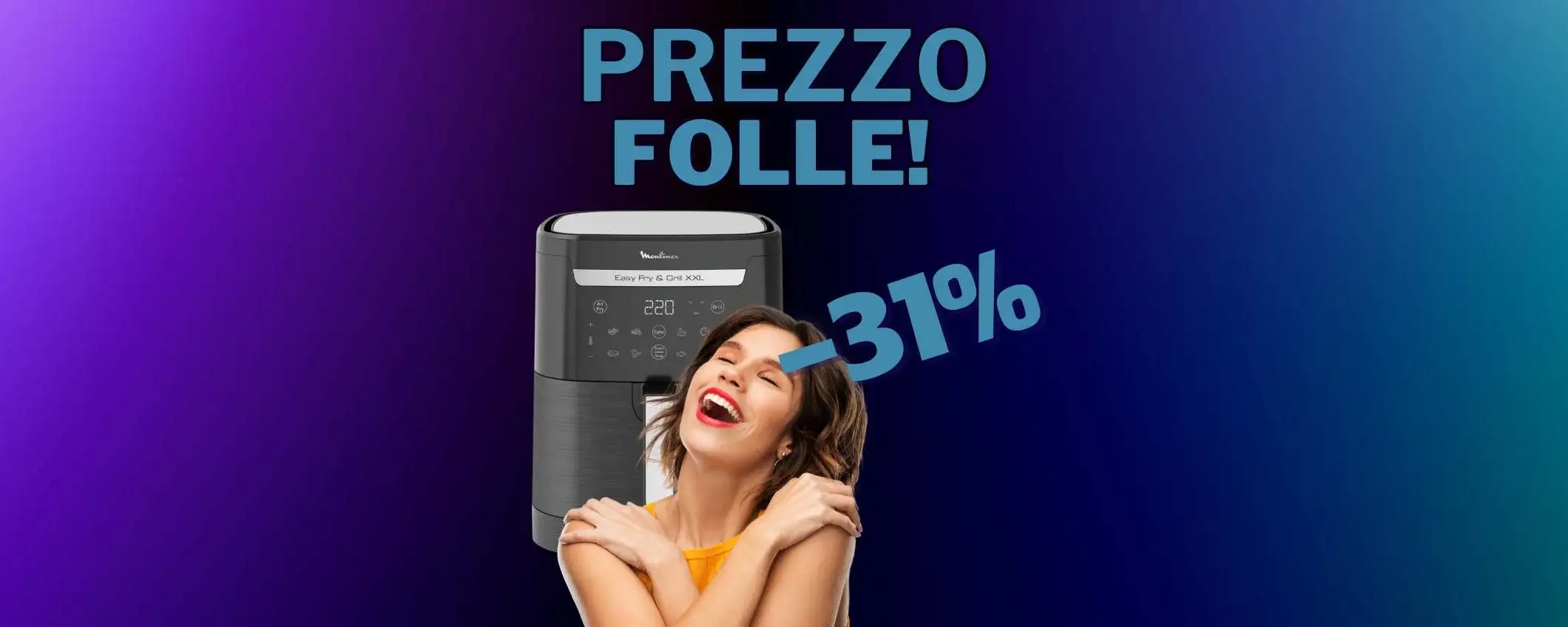 Moulinex Easy Fry & Grill XXL: perfetto per l'estate (-31%) Moulinex Easy Fry & Grill XXL: perfetto per l'estate (-31%)